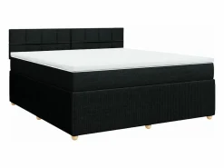 Clicnbuy Cama box spring con colchón tela 180x200 cm