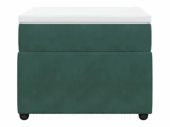 Outlet Clicnbuy Cama box spring con colchón terciopelo oscuro 90x190 cm Verde