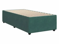 Outlet Clicnbuy Cama box spring con colchón terciopelo oscuro 90x190 cm Verde