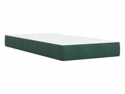 Outlet Clicnbuy Cama box spring con colchón terciopelo oscuro 90x190 cm Verde