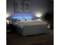 Discount Cama box spring con colchón tela claro 180x200 cm Somier - 180X200Cm