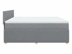 Discount Cama box spring con colchón tela claro 180x200 cm Somier - 180X200Cm