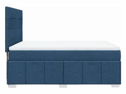 Clicnbuy Cama box spring con colchón tela 160x200 cm