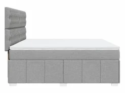Hot Cama box spring con colchón tela claro 180x200 cm Base De Cama De Láminas|Somier - 180X200Cm