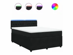 Clearance Cama box spring con colchón terciopelo 140x190 cm Base De Cama De Láminas|Somier - 140X190Cm