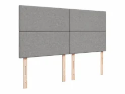 Discount Clicnbuy Cama box spring con colchón tela claro 180x200 cm Gris