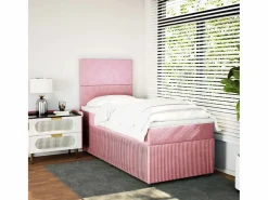 Cama box spring con colchón terciopelo 80x200 cm Base De Cama De Láminas
