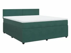 Hot Cama box spring con colchón terciopelo oscuro 180x200 cm Somier - 180X200Cm