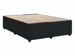 Best Clicnbuy Cama box spring con colchón terciopelo 140x190 cm Negro