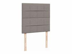 Clicnbuy Cama box spring con colchón tela gris taupe 90x190 cm