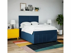 Clicnbuy Cama box spring con colchón tela 140x200 cm
