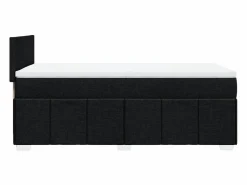 Hot Clicnbuy Cama box spring con colchón tela 90x190 cm Negro