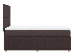 Cama box spring con colchón tela marrón oscuro 90x190 cm Somier - 90X190Cm