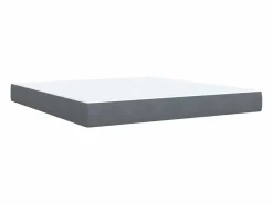 Sale Cama box spring con colchón terciopelo oscuro 180x200 cm Somier - 180X200Cm
