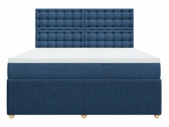 Clicnbuy Cama box spring con colchón tela 180x200 cm