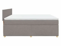 Online Clicnbuy Cama box spring con colchón tela gris taupe 180x200 cm Topo