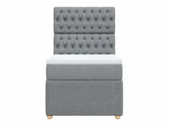 Online Clicnbuy Cama box spring con colchón tela claro 80x200 cm Gris