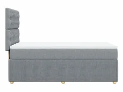 Online Clicnbuy Cama box spring con colchón tela claro 80x200 cm Gris