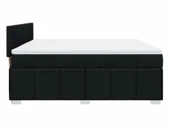 Online Clicnbuy Cama box spring con colchón tela 180x200 cm Negro