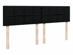 Online Clicnbuy Cama box spring con colchón tela 180x200 cm Negro