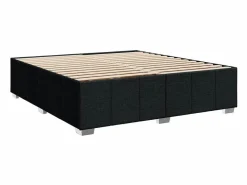 Online Clicnbuy Cama box spring con colchón tela 180x200 cm Negro