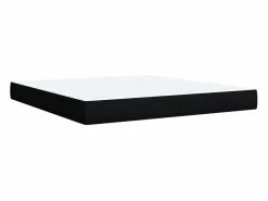 Online Clicnbuy Cama box spring con colchón tela 180x200 cm Negro