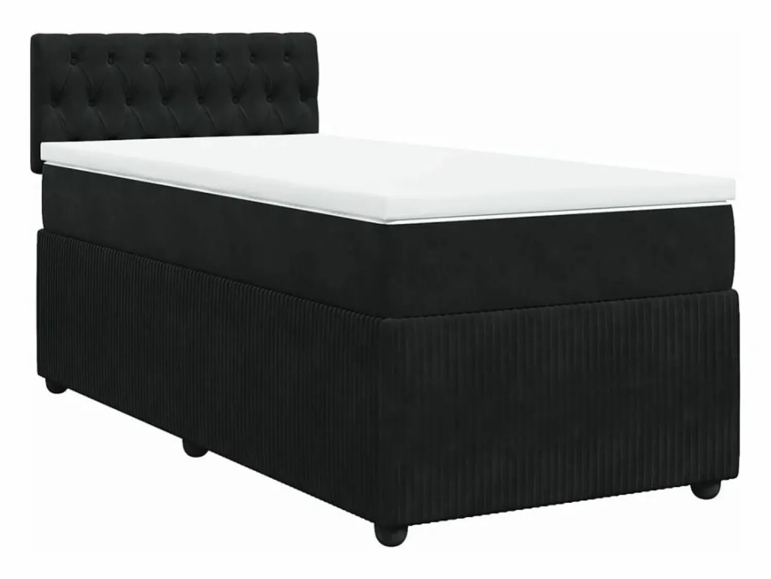 Hot Cama box spring con colchón cuero sintético 90x190 cm Somier - 90X190Cm