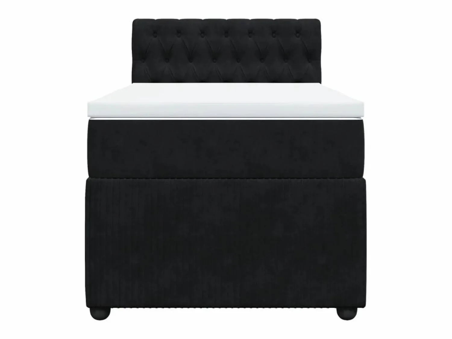 Hot Cama box spring con colchón cuero sintético 90x190 cm Somier - 90X190Cm