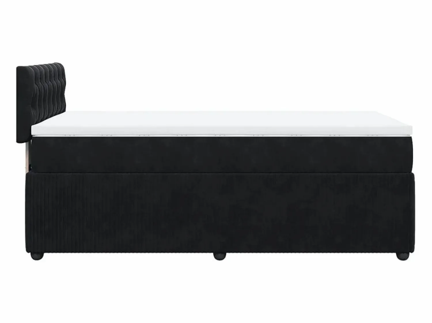 Hot Cama box spring con colchón cuero sintético 90x190 cm Somier - 90X190Cm