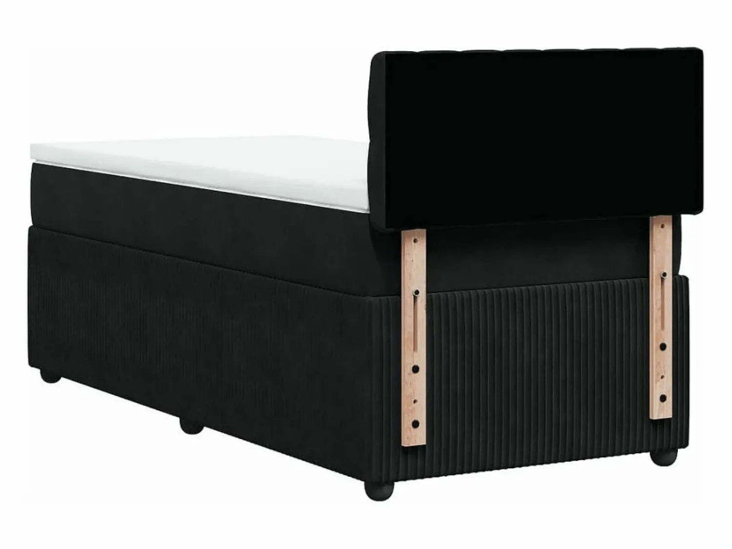 Hot Cama box spring con colchón cuero sintético 90x190 cm Somier - 90X190Cm