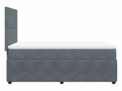 Hot Clicnbuy Cama box spring con colchón terciopelo oscuro 90x190 cm Gris