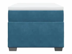 Cama box spring con colchón terciopelo oscuro 80x200 cm ES522322