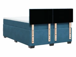 Clicnbuy Cama box spring con colchón terciopelo 160x200 cm