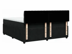 Clicnbuy Cama box spring con colchón terciopelo 180x200 cm