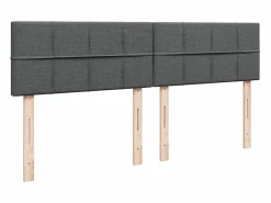Clearance Clicnbuy Cama box spring con colchón tela oscuro 180x200 cm Gris