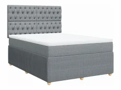Hot Cama box spring con colchón tela claro 160x200 cm Somier - 160X200Cm