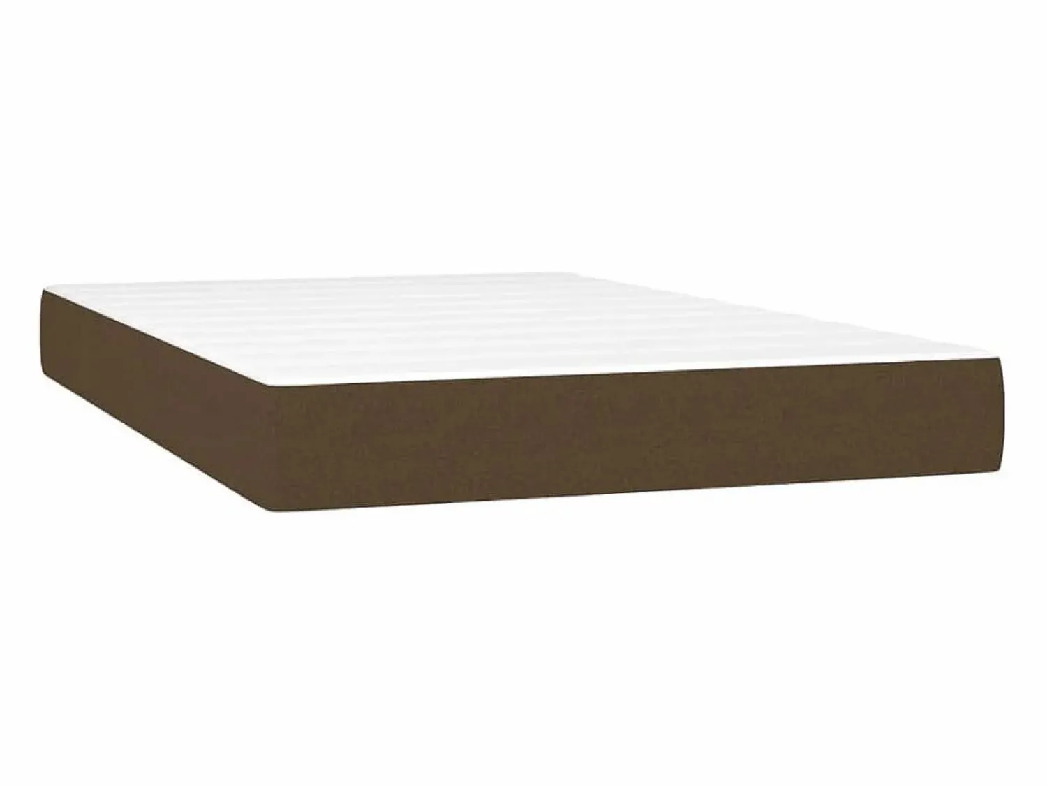Outlet Cama box spring con colchón y LED tela marrón oscuro 120x190 cm Somier Tapizado
