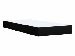 Clearance Clicnbuy Cama box spring con colchón tela 90x190 cm Negro