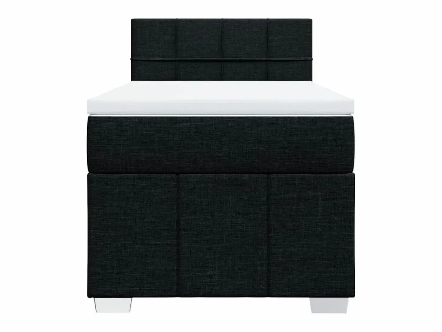 Discount Clicnbuy Cama box spring con colchón tela 90x190 cm Negro