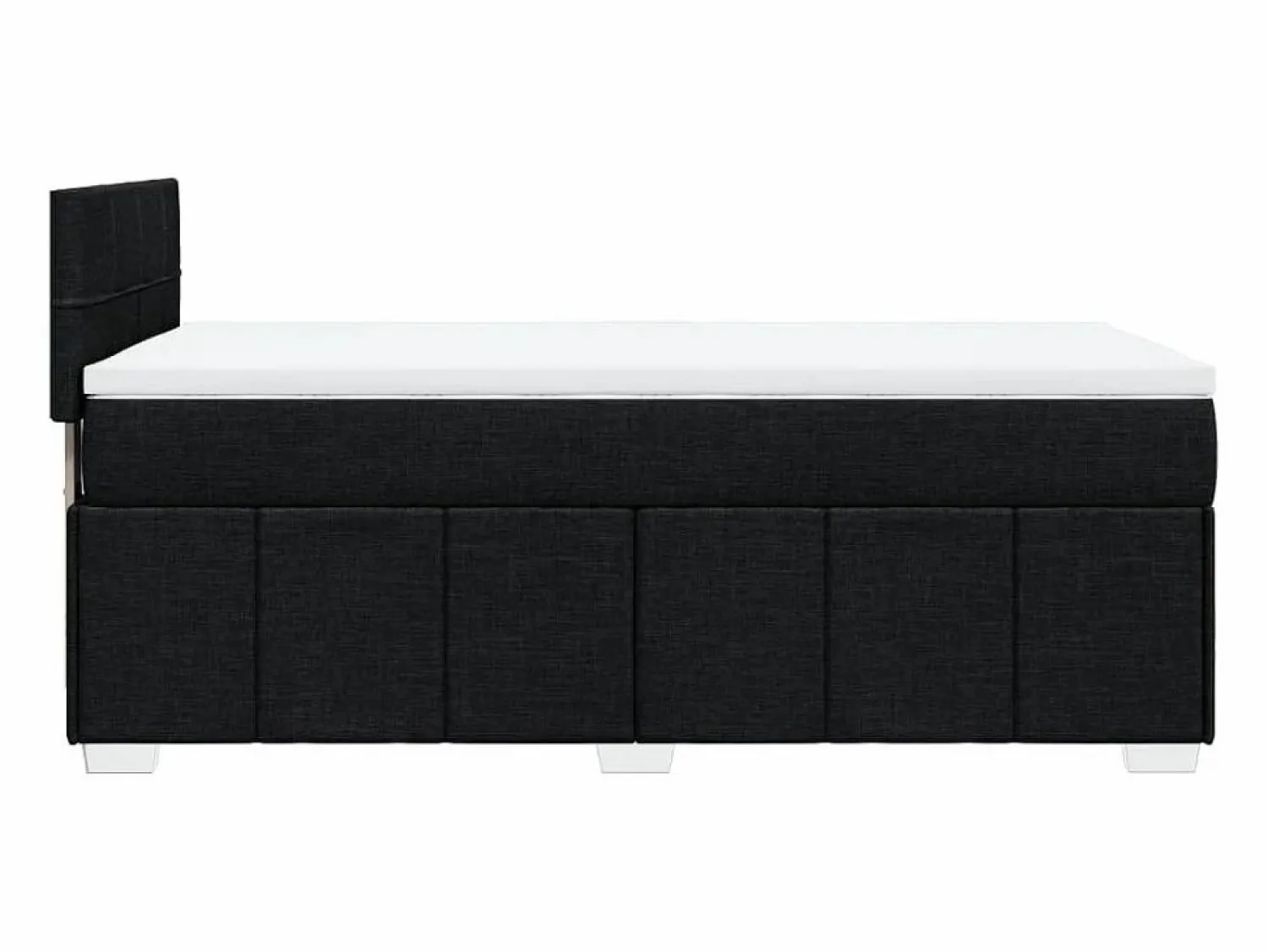 Discount Clicnbuy Cama box spring con colchón tela 90x190 cm Negro