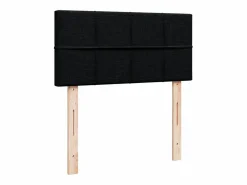 Discount Clicnbuy Cama box spring con colchón tela 90x190 cm Negro