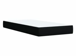 Discount Clicnbuy Cama box spring con colchón tela 90x190 cm Negro