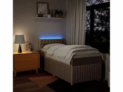 Clicnbuy Cama box spring con colchón tela color 90x200 cm