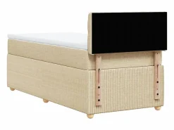 Clicnbuy Cama box spring con colchón tela color 90x200 cm