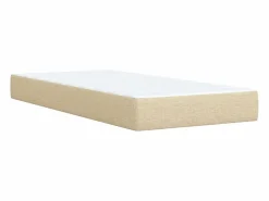 Clicnbuy Cama box spring con colchón tela color 90x200 cm