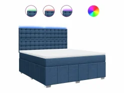Clicnbuy Cama box spring con colchón tela 180x200 cm