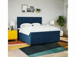 Clicnbuy Cama box spring con colchón tela 180x200 cm