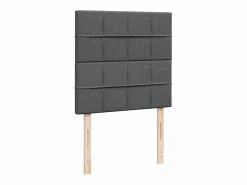 Clicnbuy Cama box spring con colchón tela oscuro 90x190 cm