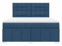 Clicnbuy Cama box spring con colchón tela 180x200 cm