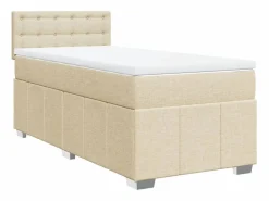 Clicnbuy Cama box spring con colchón tela color 90x190 cm